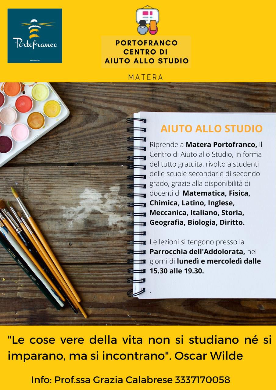 Portofranco, Centro di aiuto gratuito allo studio